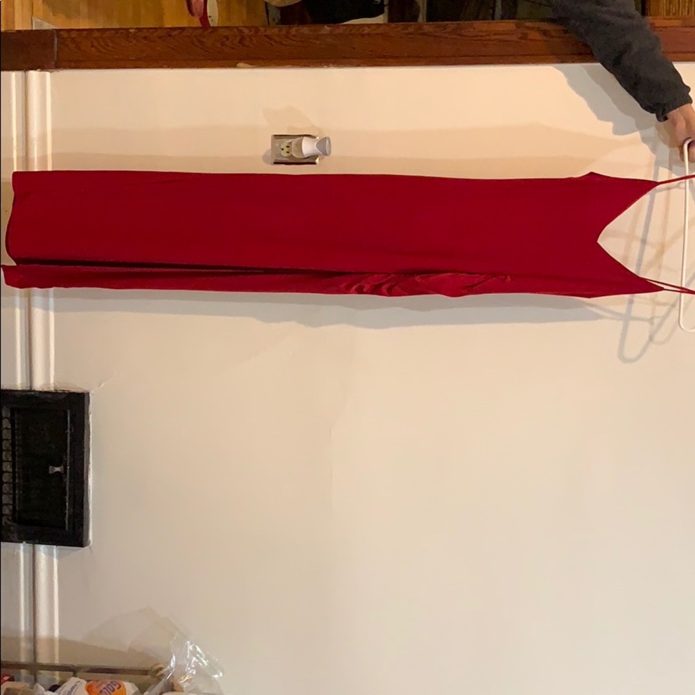Red maxi formal dress